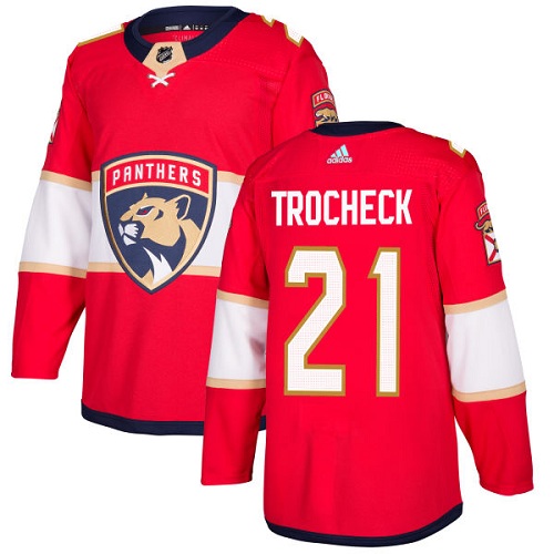 Adidas Florida Panthers #21 Vincent Trocheck Red Home Authentic Stitched Youth NHL Jersey